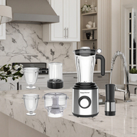 Mixeur de fruits Happy Partner 2L avec pot en PC, pour smoothies, beurre de cacahuète, sauce tomate et moteur en cuivre pur