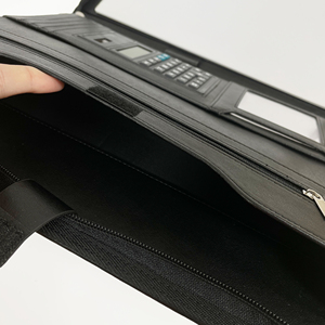 Zippered da danh mục đầu tư thư mục công việc Folio kinh doanh padfolio Organizer tài liệu chủ thư mục trình bày - Product Image 2