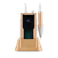 Perceuse à ongles professionnelle sans fil 45000 tr/min, rechargeable, avec écran HD et base de charge intelligente OEM ODM