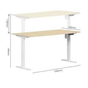 Adjustable Sit Stand Up Desk Silent Motor Office Computer Table Stand Up Modern Office Electric Height Adjustable Office Desk