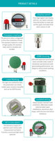 Aice Tech 4-Way Stainless Steel Pressure Switch with IP65 4-20mA Output LED Display for Hydropower Oil & Chemical Industries