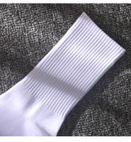 2025 nouvelles chaussettes vierges de sublimation personnalisées de haute qualité chaussettes de broderie personnalisées blanches chaussettes imprimées pour hommes