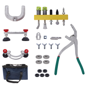 Kit d'outils de réparation de bosses de voiture : Pince à cornet, extracteur à réglage de la profondeur, support double face pour la réparation des bords de portières et de la peinture - Product Image 1