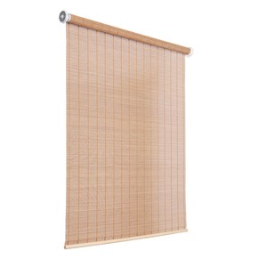 Persianas Enrollables Opacas de Bambú/Madera con Motor Integrado, Estilo Francés, Montaje en <span class=keywords><strong>Techo</strong></span>, con Cuentas Decorativas, Suministro de Fábrica - Product Image 1