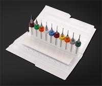 NAIPU mata bor PCB Mini, Set mata bor mikro CNC papan sirkuit cetak, mata bor baja Tungsten 0.3-1.2mm 10 buah/Set