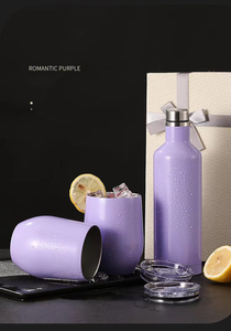 Party Wedding Gift 500ml Customized Logo Double Wall Vacuum Insulate Stainless Steel Luxury Wine <b>Bottle</b> Set - Product Image 4