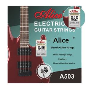 Cordes de <span class=keywords><strong>guitare</strong></span> électrique authentiques Alice A503 009, jeu de cordes 1ère à 6ème, pack en vrac, noyau en acier - Product Image 5