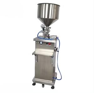 Semi Automatic Piston Shisha Paste Oil Soda Soft Whitening Cream Drink <b>Beer</b> Liquid Filling Machine With Hopper - Product Image 3
