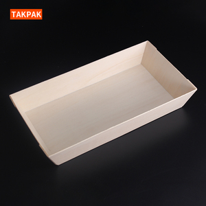 Bán buôn dùng một lần biểu tượng tùy chỉnh bằng gỗ Hộp bao bì thực phẩm cho đồ ăn nhẹ <span class=keywords><strong>cupcakes</strong></span> trứng Tart Waffle Brownie thức ăn nhanh vận chuyển - Product Image 6