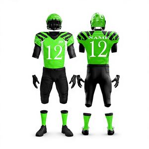 زي رياضي مخصص لكرة القدم الأمريكية والرجبي، قميص تدريب قصير الأكمام للمنافسات، بدلة رياضية موحدة للفريق مع طباعة رقم الكرة AF16 - Product Image 1