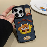 Funda para Teléfono Inteligente con Bordado de Cachorro Adorable para iPhone 13/14/15/16/17 Pro Max, Resistente a Caídas en 3D, con Logotipo Personalizado