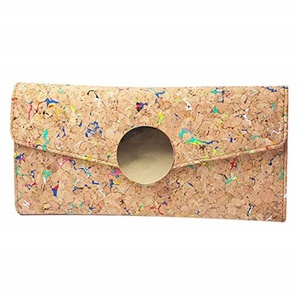 กระเป๋าคลัทช์ทรงซองจดหมาย Boshiho RTS สำหรับผู้หญิง ทำจากไม้ก๊อก ป้องกัน RFID พร้อมช่องใส่โทรศัพท์  กระเป๋าถือวีแกนสำหรับผู้หญิง - Product Image 1