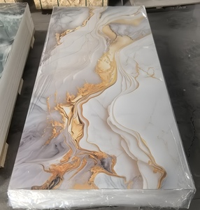 Tùy chỉnh kích thước PVC Panel tường cao bóng PVC tấm đá cẩm thạch trang trí nội thất UV tấm đá cẩm thạch phiến đá cẩm thạch cho nội thất - Product Image 2