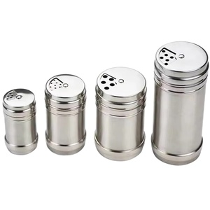 Salière et poivrière en acier inoxydable pour cuisine et barbecue, pot à épices, bouteille à sel et à épices pour extérieur - Product Image 1
