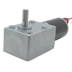 24v 12 볼트 57MM 5882 10mm 샤프트 자동 잠금 강한 자기 DC 웜 사각 기어 감속기 직각 모든 금속 기어 모터 - Product Image 1