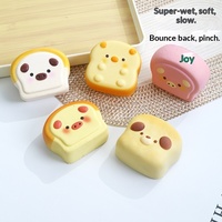 Jouet Squishy à Remontée Lente, Ours Mignon en Forme de Pain, Jouet Anti-Stress, Jouet Sensoriel Kawaii, Squishies pour Enfants et Adultes en Matière PU