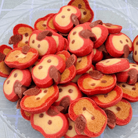 Biscuits en forme de pomme au goût de beurre danois, collations croustillantes pour enfants