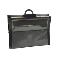 Porte-documents A4 en polypropylène avec 2 pochettes et 3 attaches métalliques à griffes |   Organisateur de papier format lettre robuste