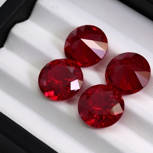 Vente en gros usine de pierres précieuses cultivées en laboratoire, rubis rouge sang de pigeon, taille brillant rond, 6,5 mm, 1,00 ct, effet de couleur/feu, pour la fabrication de bijoux - Product Image 3