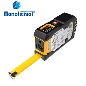 MonolithIoT-herramientas de construcción industriales al aire libre, cinta de medición con pantalla LCD, tira de acero láser, Digital