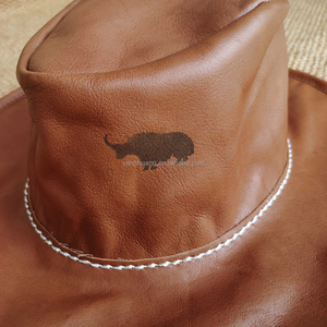 Mới đến thanh lịch thời trang dành cho người lớn cao bồi Hat Unisex hat hợp thời trang dễ dàng phù hợp với da chính hãng Da Bò lái xe săn bắn mũ cao bồi - Product Image 6