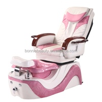 Fauteuil de pédicure de luxe BonnieBeauty, forme œuf moderne, avec massage par pétrissage et revêtement en cuir PU