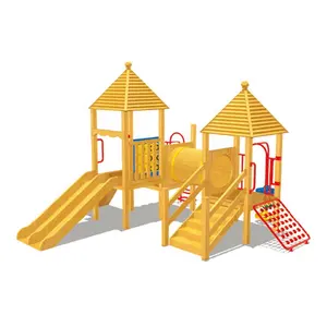 Altalena set parco giochi in legno all'aperto per bambini in plastica altalena e scivolo set