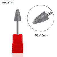 WELLSTRY Luxueuse fraise diamantée pour manucure et pédicure, 3/32 po, modèle WS-B67 avec logo personnalisé pour ponceuse à ongles électrique