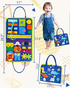 ของเล่นเสริมพัฒนาการแบบมอนเตสซอรี่ บอร์ดกิจกรรมผ้าแบบพกพาสำหรับเด็ก ของขวัญที่ดีที่สุดสำหรับเด็ก - Product Image 5
