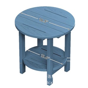 Conjunto de mesa y sillas de madera redondas para jardín, patio, terraza, villa, hotel, cafetería, estilo rústico. - Product Image 2