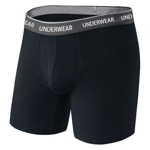 Calzoncillos bóxer para hombre con diseño de logotipo personalizado, calzoncillos cómodos de tiro medio con tela de LICRA sólida, talla XL para adultos - Product Image 3