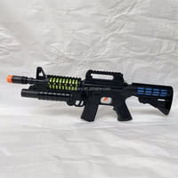 Pistolet jouet électrique musical en plastique, type mitrailleuse, lumineux et pas cher
