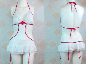 2023คอสเพลย์ชุดนางพยาบาลสีขาวแบบเปิดแนวอีโรติกสำหรับผู้หญิง - Product Image 4