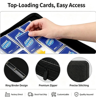 Classeur à fermeture éclair 9 compartiments en cuir PU premium, portable et écologique, pour cartes TCG – Idéal pour les collectionneurs