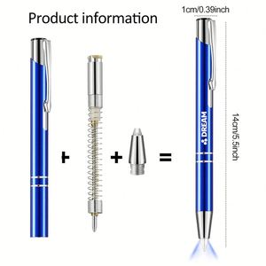 Vente flash - Stylo à bille en métal personnalisé avec logo promotionnel et lumière LED pour écrire dans l'obscurité - Product Image 2