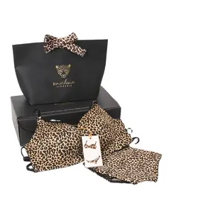 Diseño único Estampado de lámina Sexy Leopard Conjunto completo Embalaje para embalaje de lencería de mujer