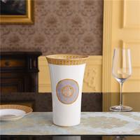 Vase mosaïque multicolore de luxe style européen, pièce décorative pour meuble TV, maison, hôtel, ou comme ornement floral.