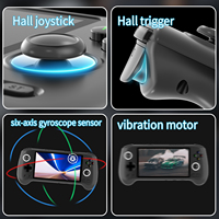 Nouvelle console de jeu portable Anbernic Transparent Blue RG556, écran 5,5 pouces, mémoire 128 Go pour enregistrer les jeux, batterie lithium 5500 mAh