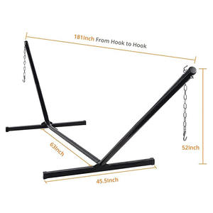 Soporte para hamaca Heavy Duty 440 LBS Capacidad 2 personas 1 Bolsa de transporte Marco de hamaca de acero para interiores y exteriores Soporte para hamaca - Product Image 3