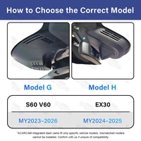 Caméra embarquée 4K sur mesure pour Honda Volvo XC60 XC90, double objectif, vision nocturne, WiFi, enregistrement en boucle, installation facile, boîte noire DVR