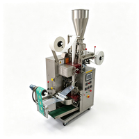 Machine d'emballage automatique de sachets de thé en papier filtre avec ficelle et étiquette, machine à fabriquer des sachets de thé carrés intérieurs et extérieurs