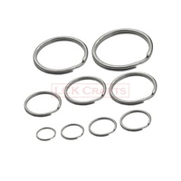 Porte-clés en acier inoxydable, anneau torique fendu