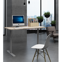 Cadre de bureau à levage automatique à double moteur moderne, colonne ronde, table de bureau à hauteur réglable