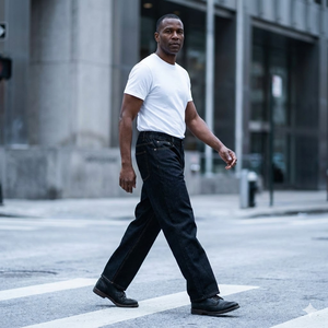 Pantalones Vaqueros Baggy Personalizados con Logo, Conjunto Personalizado para Hombre, Jeans Azul Oscuro de Corte Holgado, Pantalones Vaqueros Polar Skate para Hombre - Product Image 1