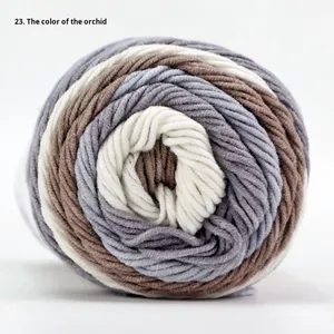 Hilo Acrílico Mezclado <span class=keywords><strong>de</strong></span> 5 Capas, 100g, 2mm, Teñido Arcoíris, Personalizable al por Mayor, para Tejer y Hacer Ganchillo - Product Image 6