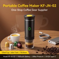 Machine à café expresso portable électrique mini sur mesure en gros, 120 ml, 2500 mAh*3, longue autonomie, pour usage extérieur