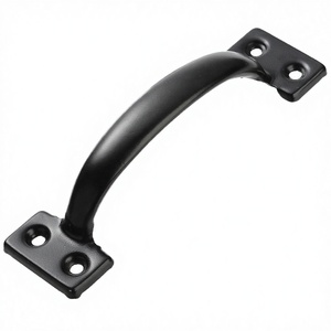 Versatile Black Rustproof Industrial Steel Barn <b>Door</b> <b>Pull</b> <b>Handle</b> Easy Installation Window Cabinet <b>Handles</b> Bedroom Exterior - Product Image 4