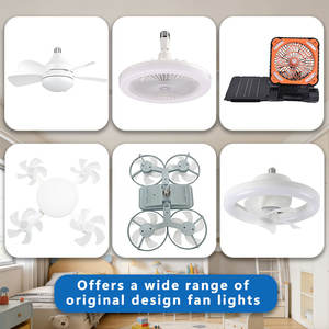 Ventilador de Techo Moderno con Control Remoto, 3 Velocidades Ajustables, LED, Diseño de Dron Colgante con 4 Aspas, Iluminación LED, Diseño Agi32 - Product Image 6