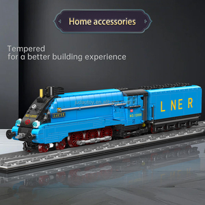 Mould <span class=keywords><strong>King</strong></span> 12050 A4 U468 Mallard Garter Blue Livery Model Train MOC Building Blocks Kit <span class=keywords><strong>Jouet</strong></span> éducatif Cadeau de Noël - Product Image 5
