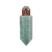 Bouteille à rouler en quartz rose poli 15ml parfum d'huile essentielle pour massage Style d'amour élégant